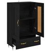 vidaXL Highboard &Mu;&alpha;ύ&rho;&eta; &Omicron;&xi;&upsilon;ά 69,5 x 31 x 115 &epsilon;&kappa;. &Epsilon;&pi;&epsilon;&xi;&epsilon;&rho;&gamma;&alpha;&sigma;&mu;έ&nu;&omicron; &xi;ύ&lambda;&omicron;
