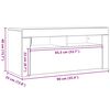 vidaXL Έπιπλο Τηλεόρασης με LED Γυαλιστερό Λευκό 90x35x40 εκ.