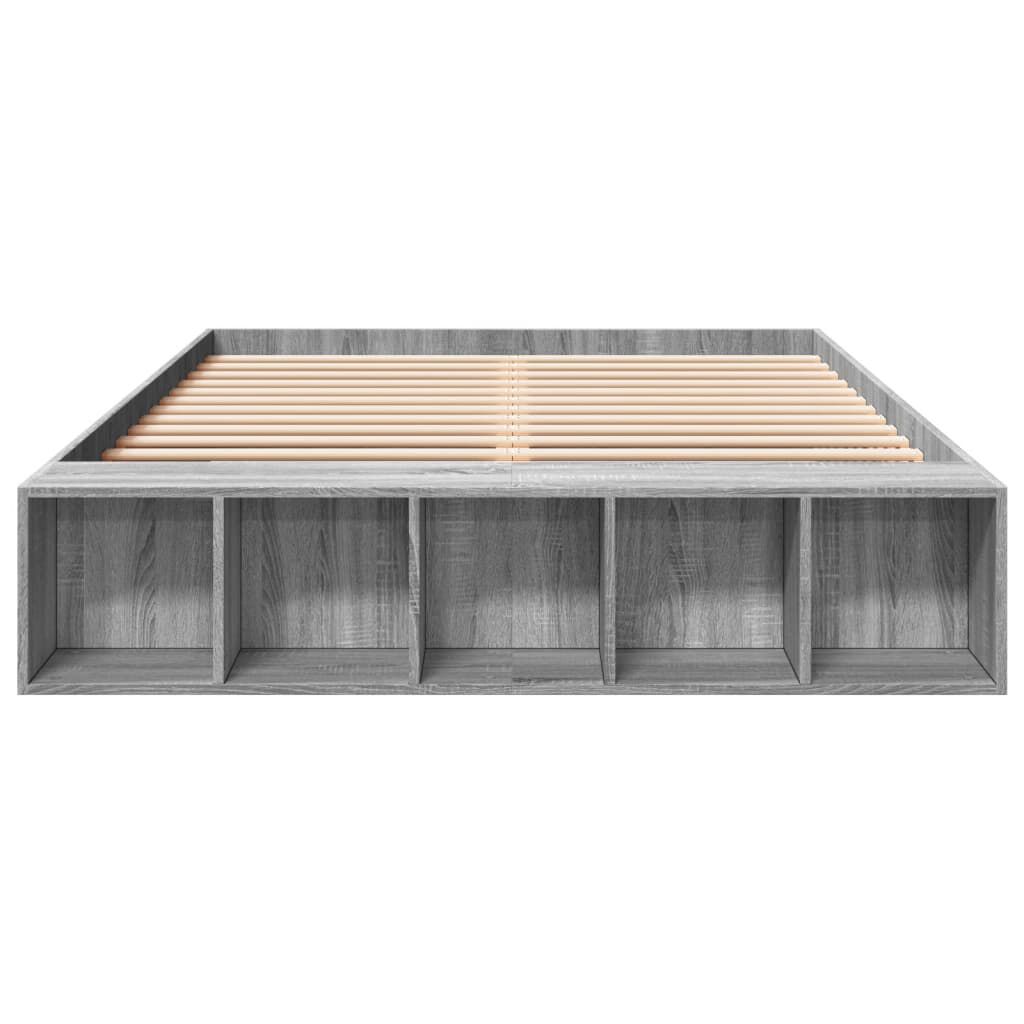 vidaXL Πλαίσιο Κρεβατιού Γκρι Sonoma 140x200 εκ. Επεξεργασμένο Ξύλο