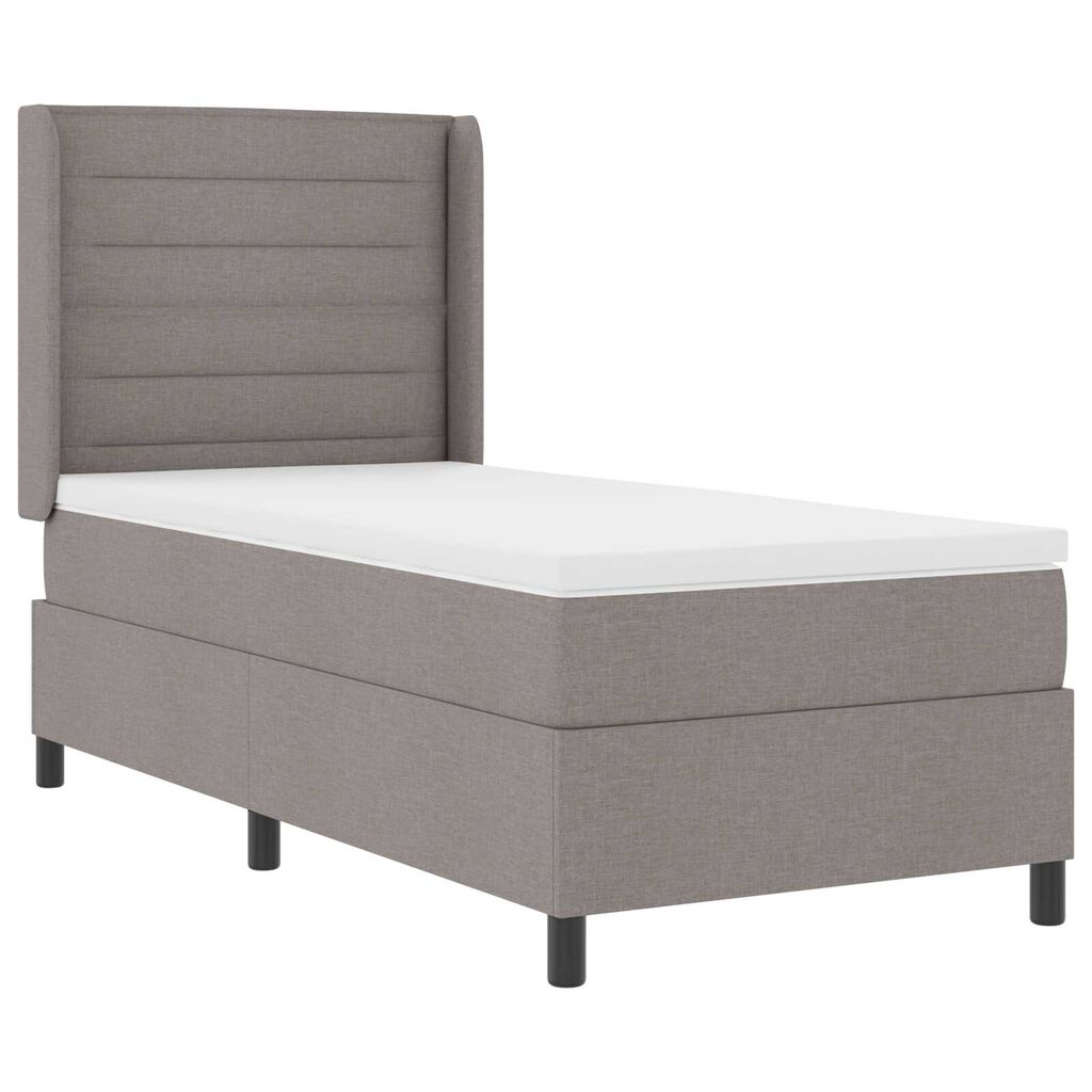 vidaXL Κρεβάτι Box Spring με Στρώμα Ταμπά 80x200 εκ. Υφάσμα