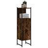 vidaXL Ντουλάπι Μπάνιου Καπνιστή Δρυς 33x33x120,5 εκ. Επεξεργ. Ξύλο