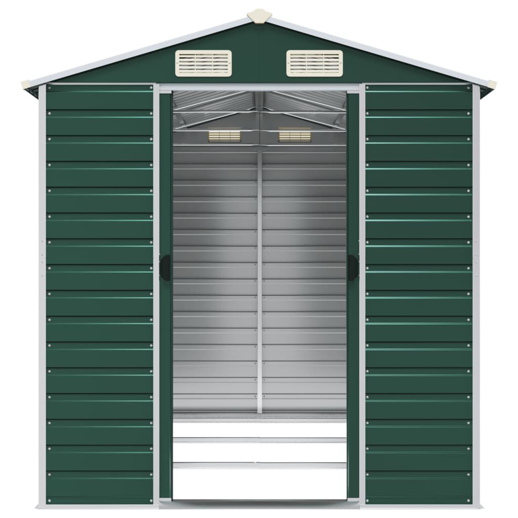 vidaXL Αποθήκη Κήπου Πράσινη 191 x 300 x 198 εκ. Γαλβανισμένο Ατσάλι