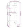 vidaXL Βιβλιοθήκη/Διαχωριστικό Χώρου Μαύρο 41x35x91 εκ. Μασίφ Πεύκο