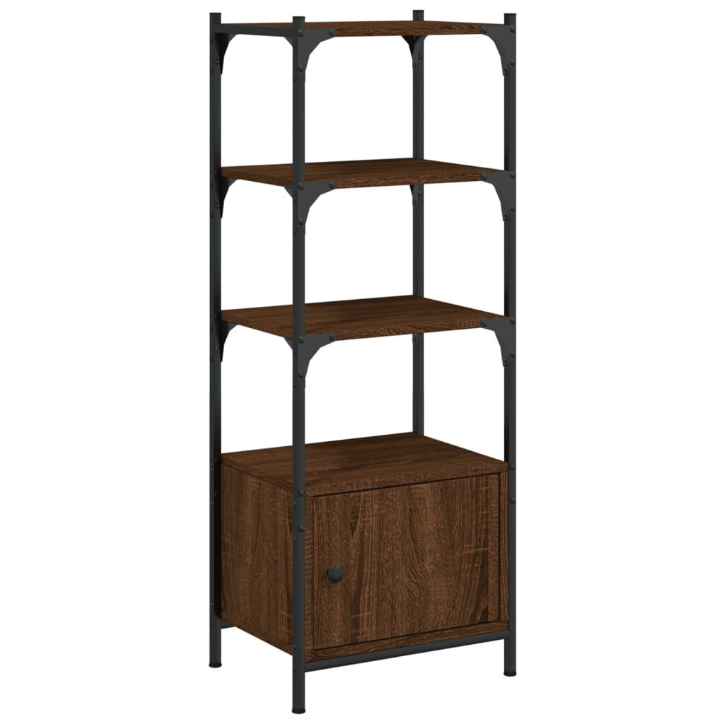 vidaXL Βιβλιοθήκη 3 Επιπέδων Καφέ Δρυς 41x30x109,5 εκ. Επεξεργ. Ξύλο