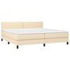 vidaXL &Kappa;&rho;&epsilon;&beta;ά&tau;&iota; Boxspring &mu;&epsilon; &Sigma;&tau;&rho;ώ&mu;&alpha; &Kappa;&rho;&epsilon;&mu; 200x200 &epsilon;&kappa;. &Upsilon;&phi;&alpha;&sigma;&mu;ά&tau;&iota;&nu;&omicron;