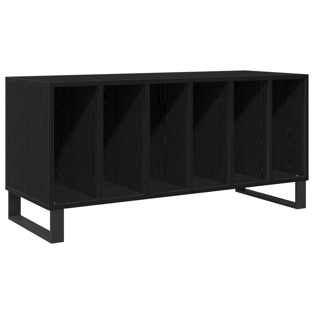 vidaXL Ντουλάπα Δίσκων Μαύρη Δρυς 100x38x48 εκ. Επεξεργασμένο Ξύλο