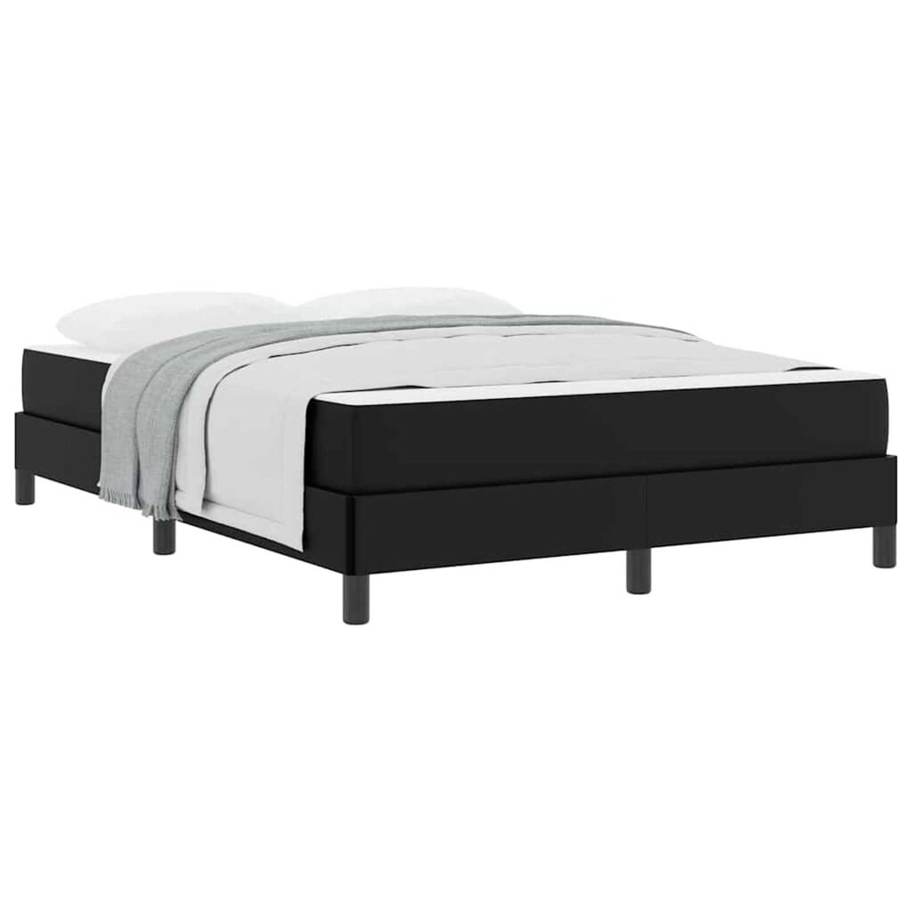 vidaXL Κρεβάτι Άλλο Μαύρο 140 x 190 cm Τεχνητό δέρμα