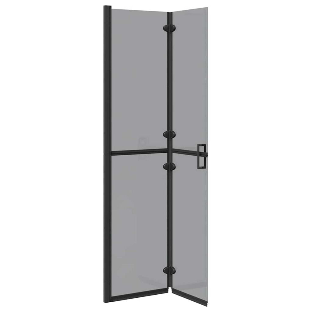 vidaXL Τοίχος ντους Walk-in Άλλο Μαύρο και σκούρο διαφανές 90 x 190 cm