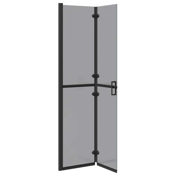 vidaXL Τοίχος ντους Walk-in Άλλο Μαύρο και σκούρο διαφανές 90 x 190 cm