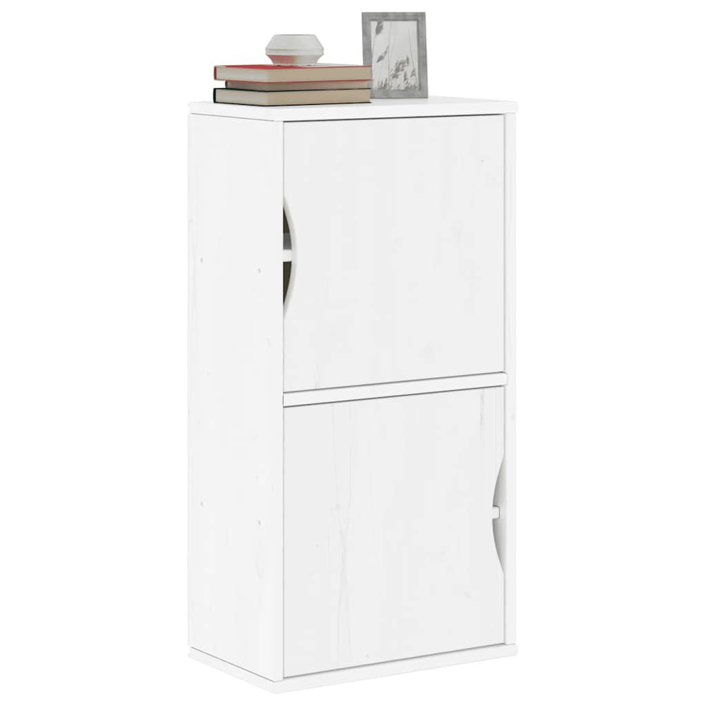 vidaXL Βοηθητικό Ντουλάπι ODDA Λευκό 40x24x79εκ. από Μασίφ Ξύλο Πεύκου