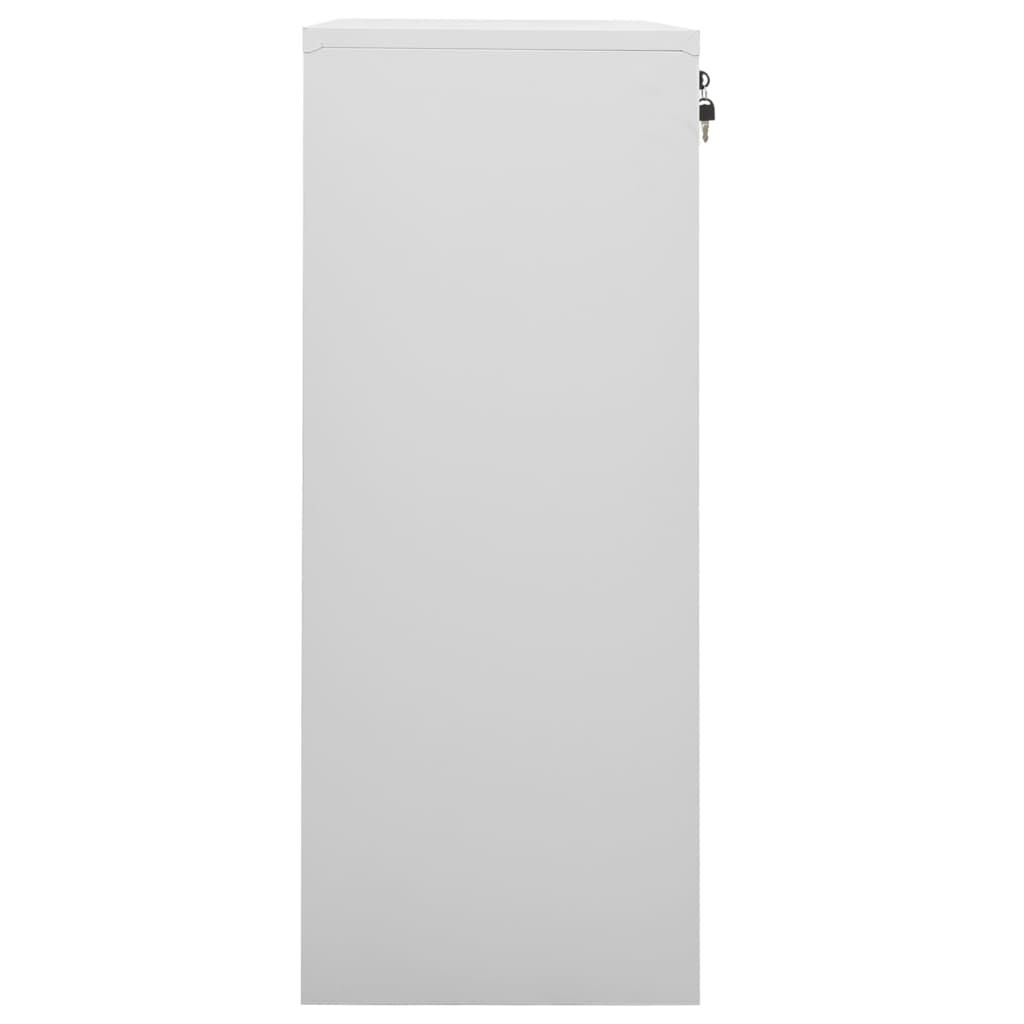 vidaXL Ντουλάπα Γραφείου Ανοιχτό Γκρι 90 x 40 x 102 εκ. Ατσάλινη