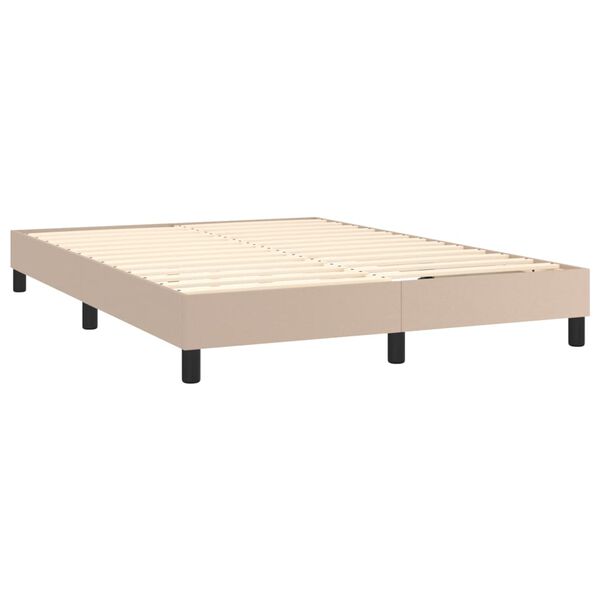 vidaXL &Kappa;&rho;&epsilon;&beta;ά&tau;&iota; Boxspring &mu;&epsilon; &Sigma;&tau;&rho;ώ&mu;&alpha; &Kappa;&alpha;&pi;&omicron;&upsilon;&tau;&sigma;ί&nu;&omicron; 140x190&epsilon;&kappa;.&alpha;&pi;ό &Sigma;&upsilon;&nu;&theta;.&Delta;έ&rho;&mu;&alpha;