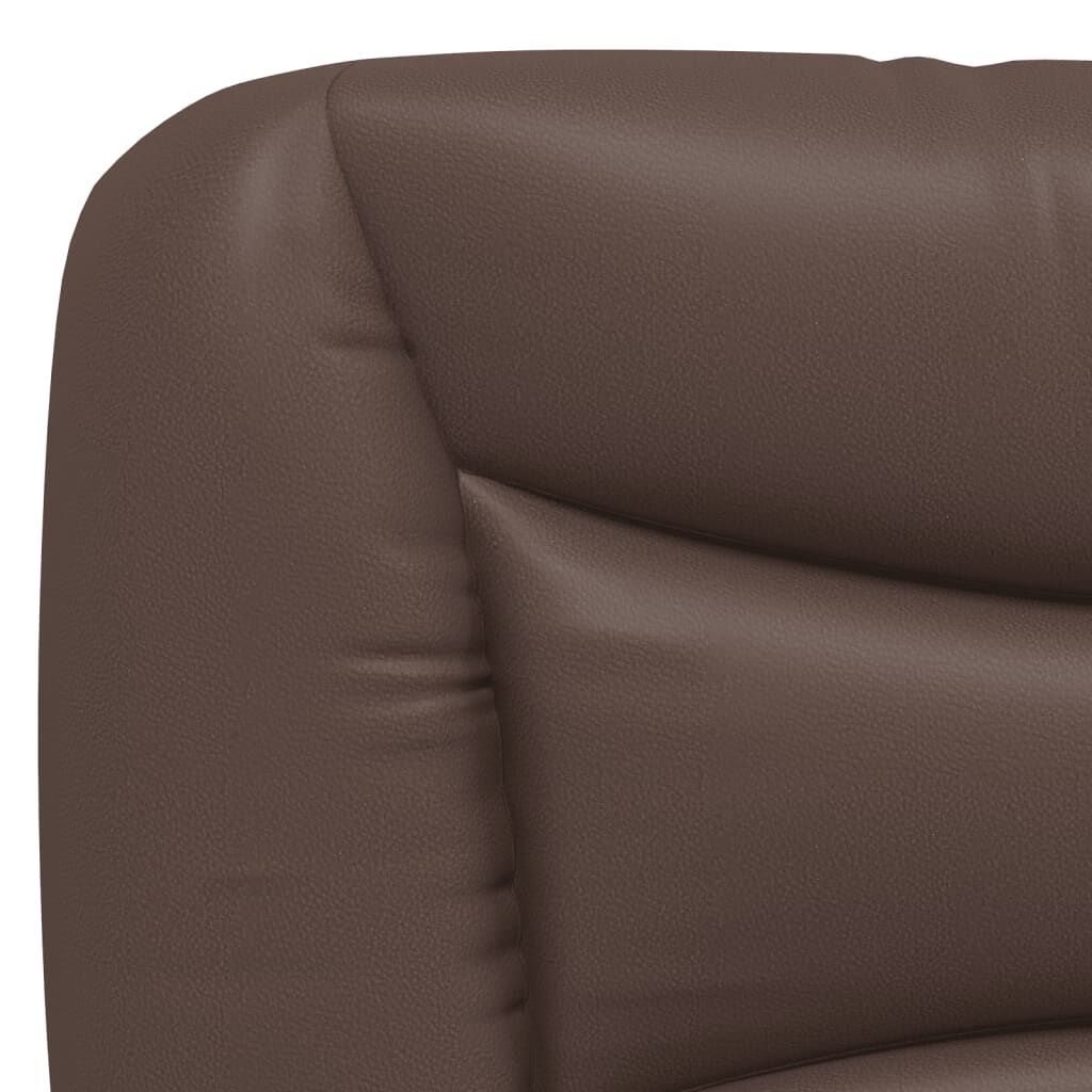 vidaXL Κρεβάτι με Στρώμα Καφέ 180x200 εκ. Συνθετικό Δέρμα