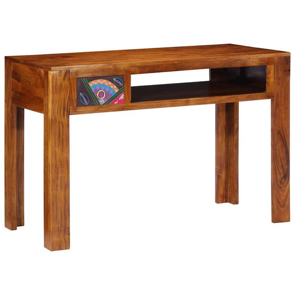 vidaXL Γραφείο με συρτάρι Καφέ 110 x 50 x 73 εκ Μασίφ ξύλο ακακίας