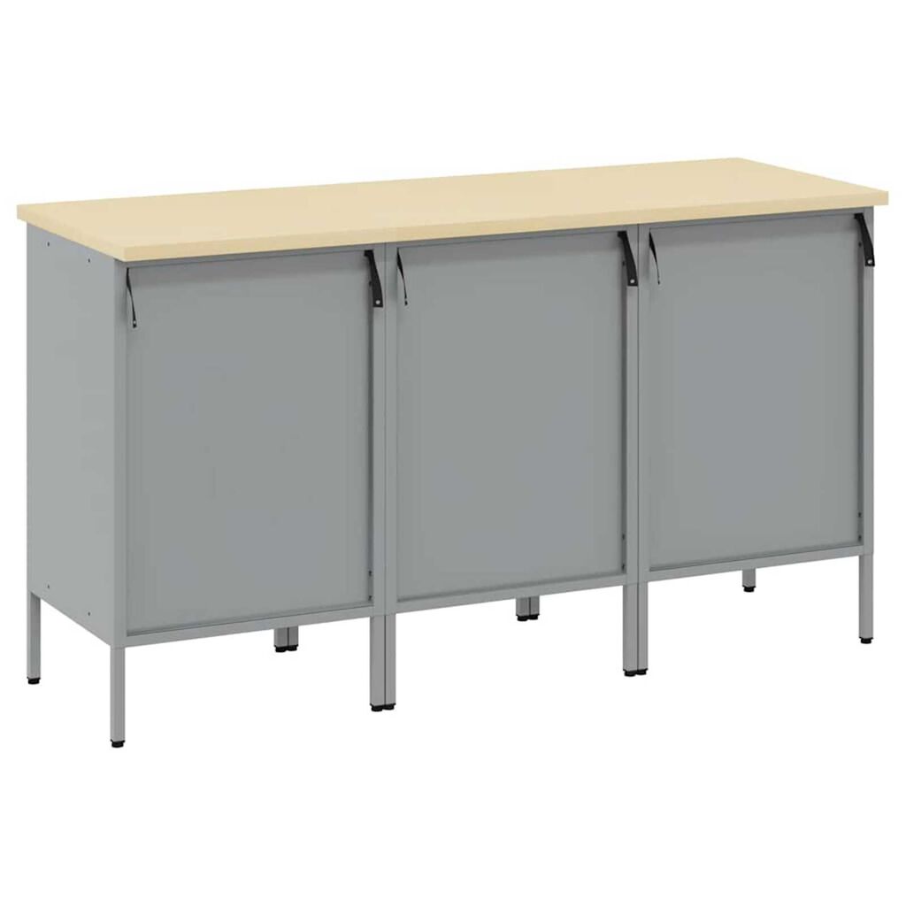 vidaXL Ντουλάπα Εργασίας 3 pcs Κόκκινο και Γκρίζο 150 x 55 x 85 εκ