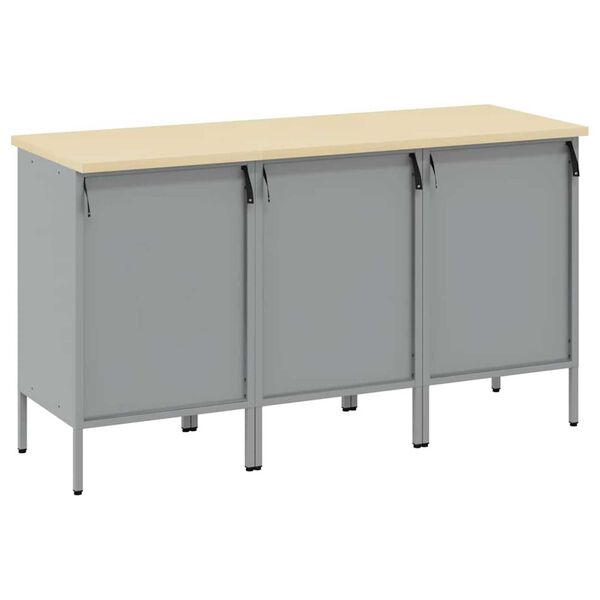 vidaXL Ντουλάπα Εργασίας 3 pcs Κόκκινο και Γκρίζο 150 x 55 x 85 εκ