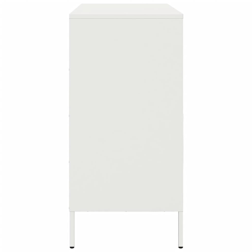 vidaXL Μπουφές Λευκός 68x39x79 εκ. από Ατσάλι