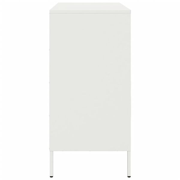 vidaXL Μπουφές Λευκός 68x39x79 εκ. από Ατσάλι