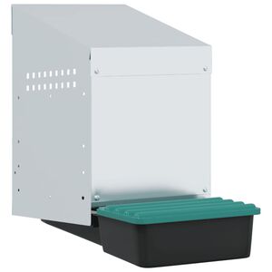 vidaXL Κουτί Φωλιάς Κοτόπουλων με 1 Θήκη, Επιτοίχιο, από Γαλβανισμένο Ατσάλι