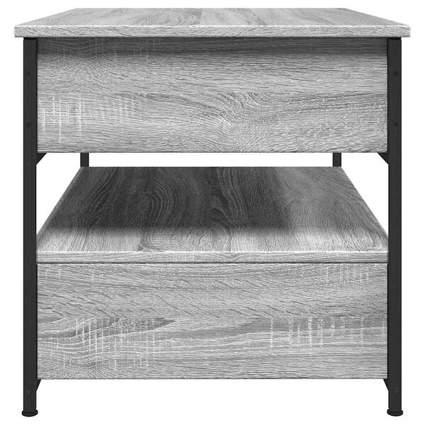 vidaXL Τραπεζάκι Σαλονιού Γκρι Sonoma 70x50x50 εκ. Επεξ. Ξύλο/Μέταλλο