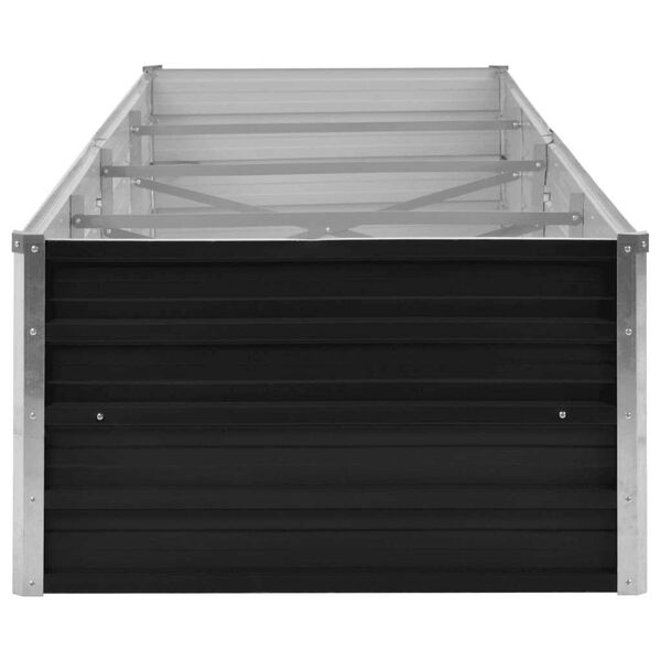 vidaXL Ζαρντινιέρα Υπερυψωμένη Ανθρακί 320x80x45 εκ. Γαλβαν. Χάλυβας