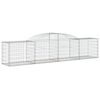 vidaXL Συρματοκιβώτια Τοξωτά 5 τεμ. 300x50x60/80 εκ. Γαλβαν. Ατσάλι