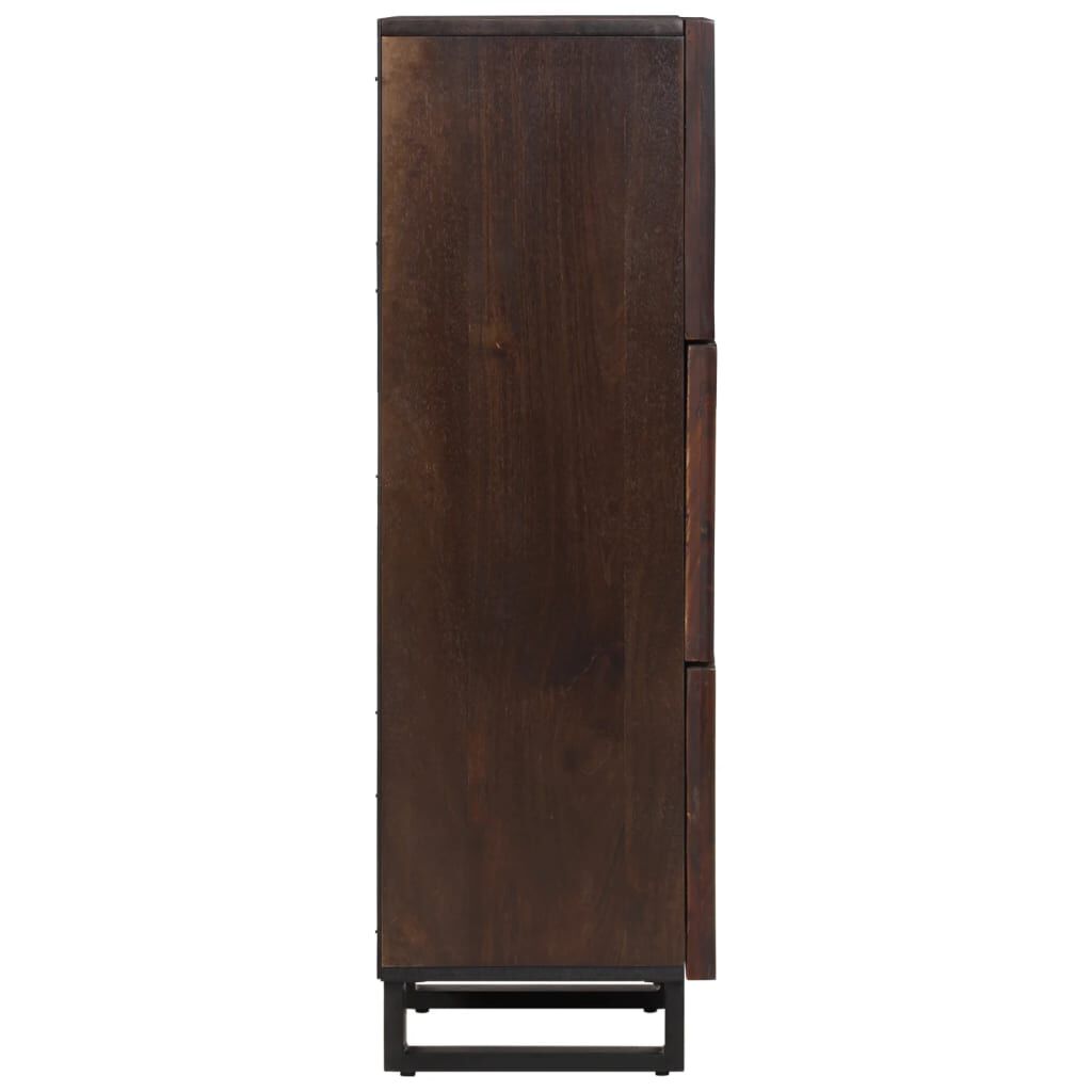 vidaXL Ντουλάπι Καφέ 40x34x110 εκ. από Μασίφ Ξύλο Μάνγκο