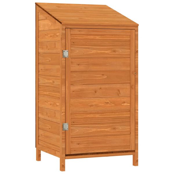 vidaXL Αποθήκη Κήπου Καφέ 55 x 52 x 112 εκ. από Μασίφ Ξύλο Ελάτης