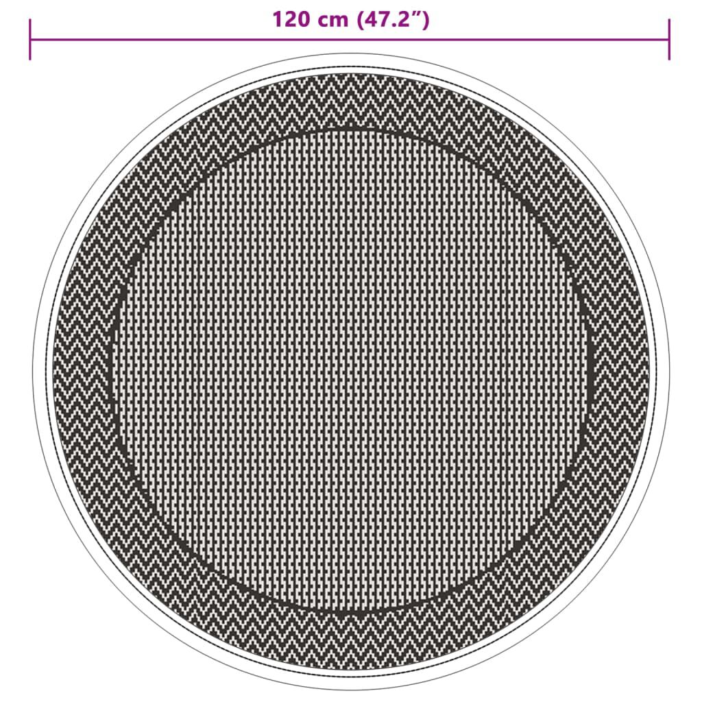 vidaXL Χαλί εξωτερικού χώρου ARAKIL Πράσινο Ø120 cm PP