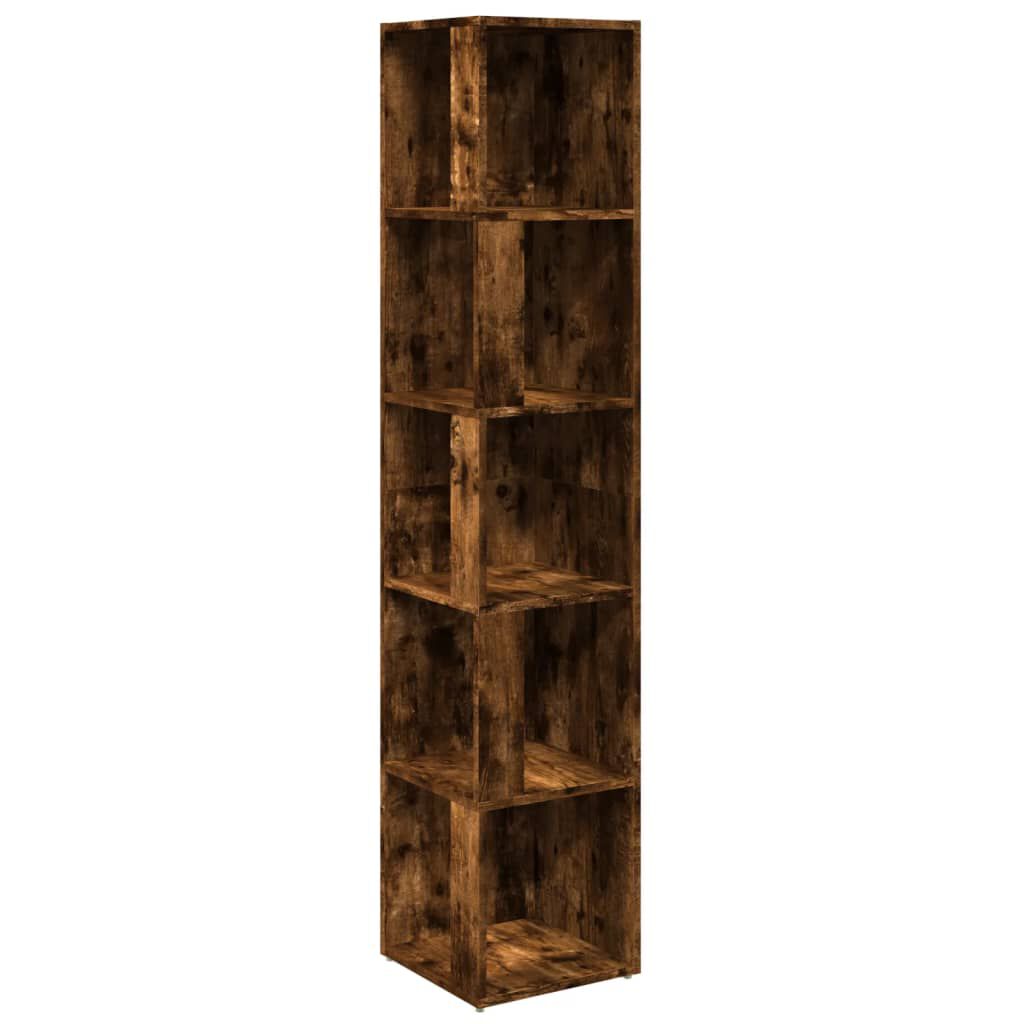 vidaXL Γωνιακό Έπιπλο Καπνιστή δρυς 33x33x164,5 εκ. από Επεξεργ. Ξύλο