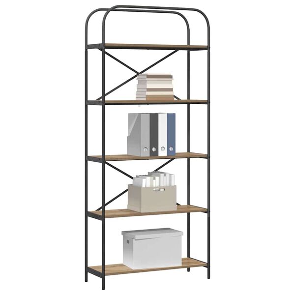 vidaXL &Rho;ά&phi;&iota; &Beta;&iota;&beta;&lambda;ί&omega;&nu; Artisan Oak 80 x 30 x 183 &epsilon;&kappa; &Epsilon;&pi;&epsilon;&xi;&epsilon;&rho;&gamma;&alpha;&sigma;&mu;έ&nu;&omicron; &xi;ύ&lambda;&omicron;