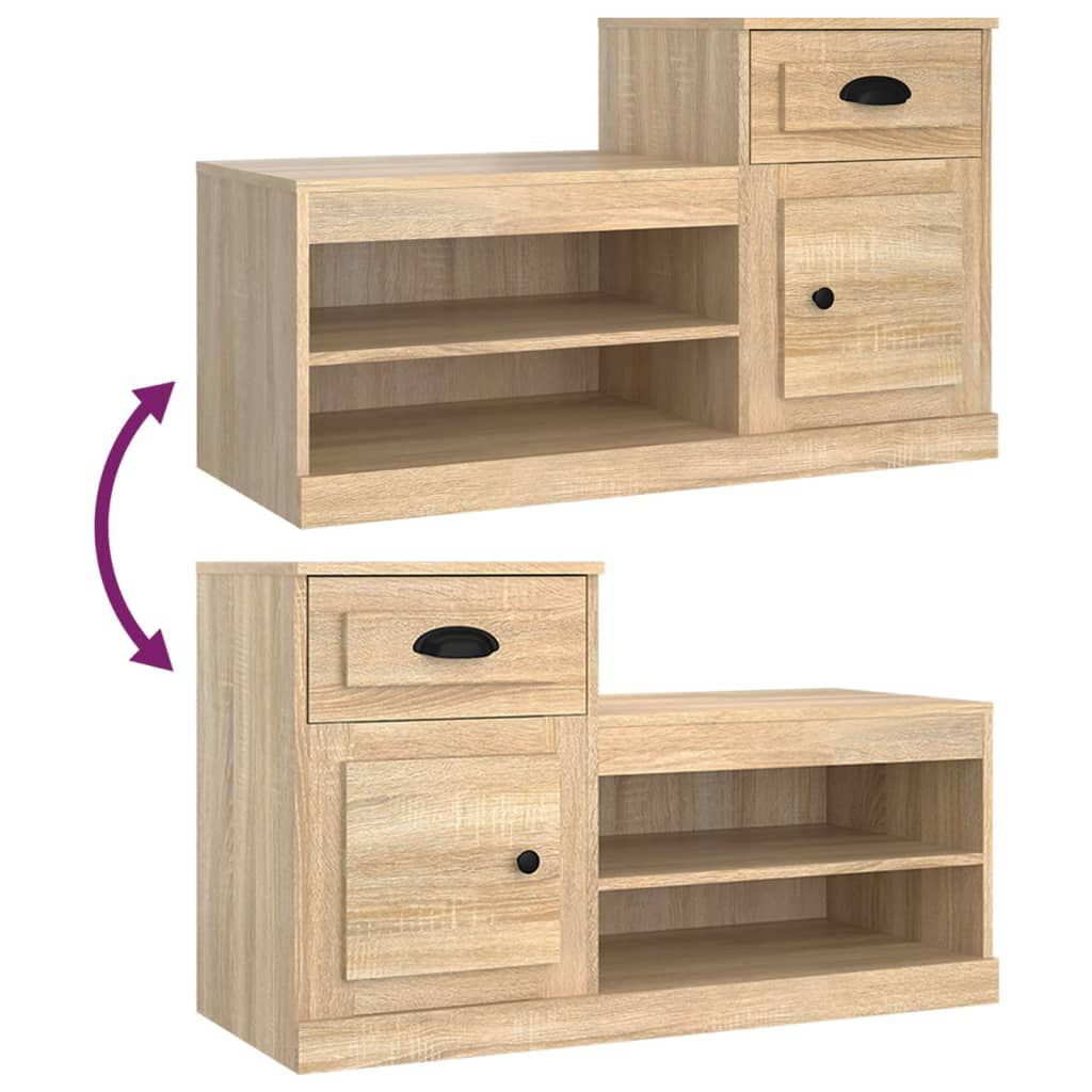 vidaXL Παπουτσοθήκη Sonoma Δρυς 100x42x60 εκ. από Επεξεργασμένο Ξύλο