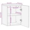 vidaXL Ντουλάπι Μπάνιου Λευκό 38 x 33.5 x 160 εκ Στερεό Ξύλο Μάνγκο
