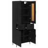 vidaXL Highboard &mu;&epsilon; &sigma;&upsilon;&rho;&tau;ά&rho;&iota; 2 pcs &Mu;&alpha;ύ&rho;&eta; &Omicron;&xi;&upsilon;ά &Epsilon;&pi;&epsilon;&xi;&epsilon;&rho;&gamma;&alpha;&sigma;&mu;έ&nu;&omicron; &xi;ύ&lambda;&omicron;