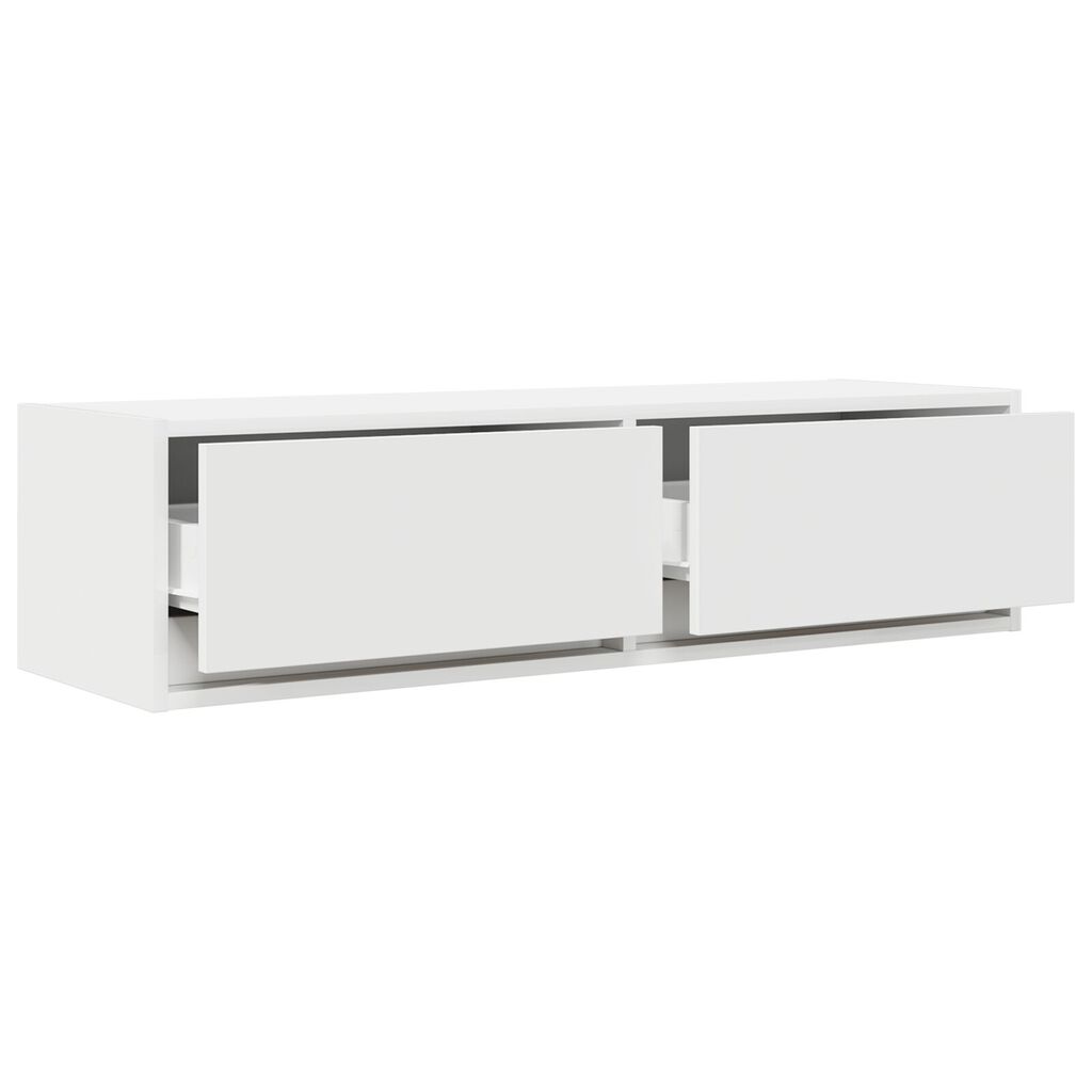 vidaXL Ντουλάπι Τηλεόρασης Λευκό 100x31x25,5 εκ Επεξεργασμένο Ξύλο