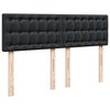 vidaXL Κρεβάτι Boxspring με Στρώμα Μαύρο 140x190εκ.από Συνθετικό Δέρμα