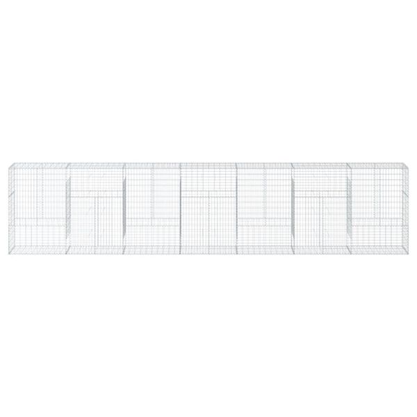 vidaXL Συρματοκιβώτιο με Κάλυμμα 700x50x150εκ. από Γαλβανισμένο Χάλυβα