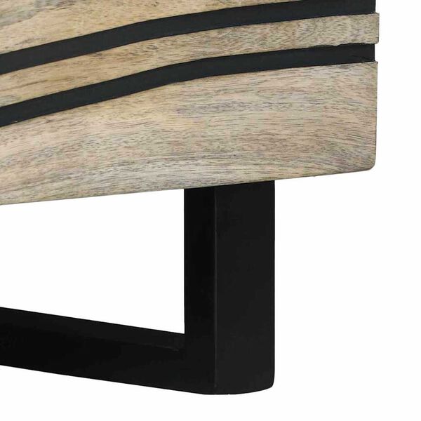 vidaXL Τραπεζάκι σαλονιού with Drawer Άσπρο, Μαύρο 80 x 54 x 40 εκ