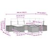 vidaXL Σετ Καναπέ Κήπου 7 pcs Γκρι 55 x 62 x 69 εκ Πολυ ράταν