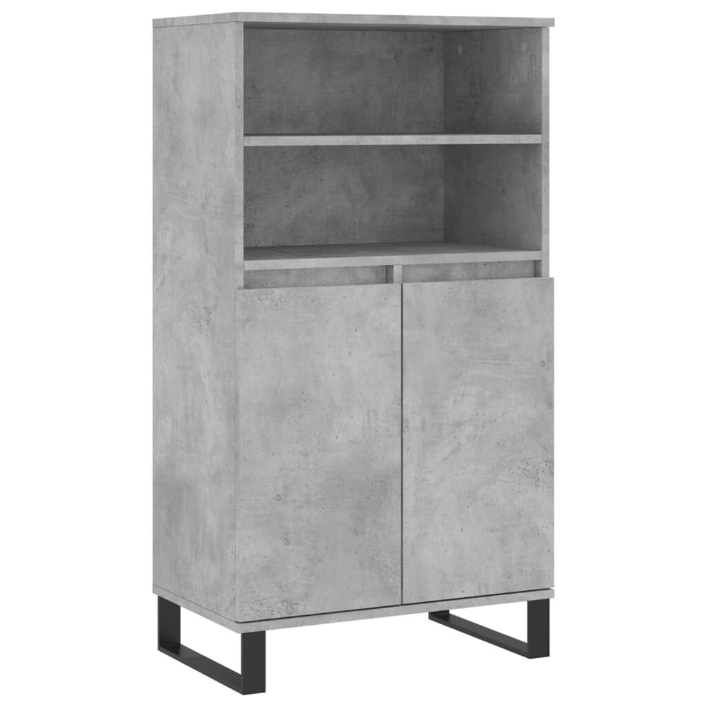 vidaXL Ντουλάπι Γκρι σκυροδέματος 60x36x110 εκ. από Επεξεργασμένο Ξύλο