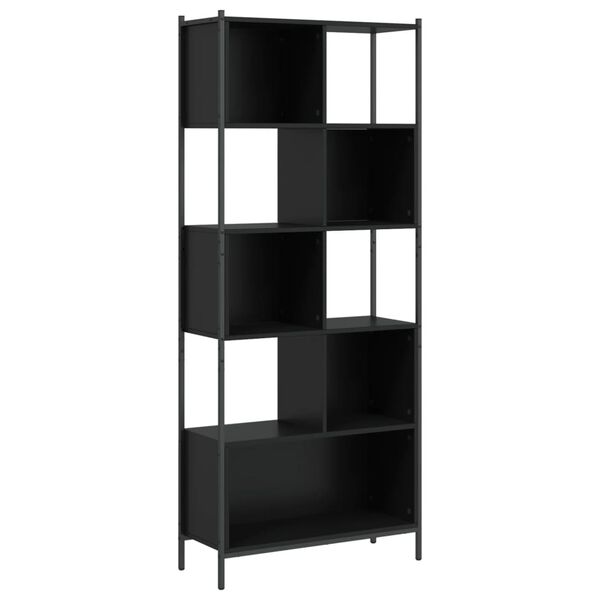 vidaXL Βιβλιοθήκη Μαύρη 72 x 28 x 172 εκ. από Επεξεργασμένο Ξύλο