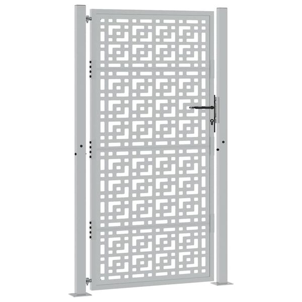 vidaXL Πόρτα Κήπου με Σταυρό 105x180 εκ. από Ατσάλι με Αντοχή στις Καιρικές Συνθήκες