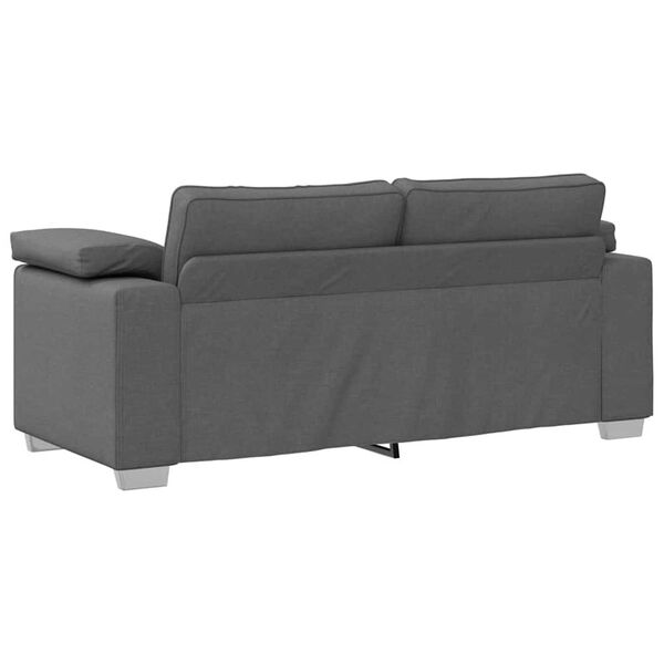 vidaXL Καναπές με μαξιλάρι Σκούρο γκρι 180 x 77 x 82 εκ ύφασμα