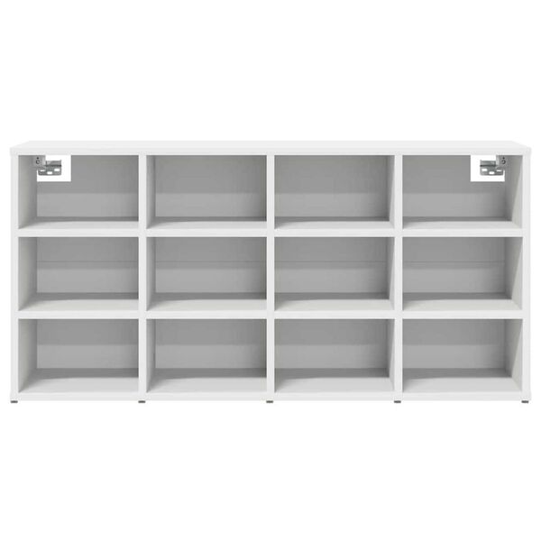 vidaXL Ντουλάπα Παπουτσιών Λευκό 103 x 30 x 51 εκ. Επεξεργασμένο ξύλο