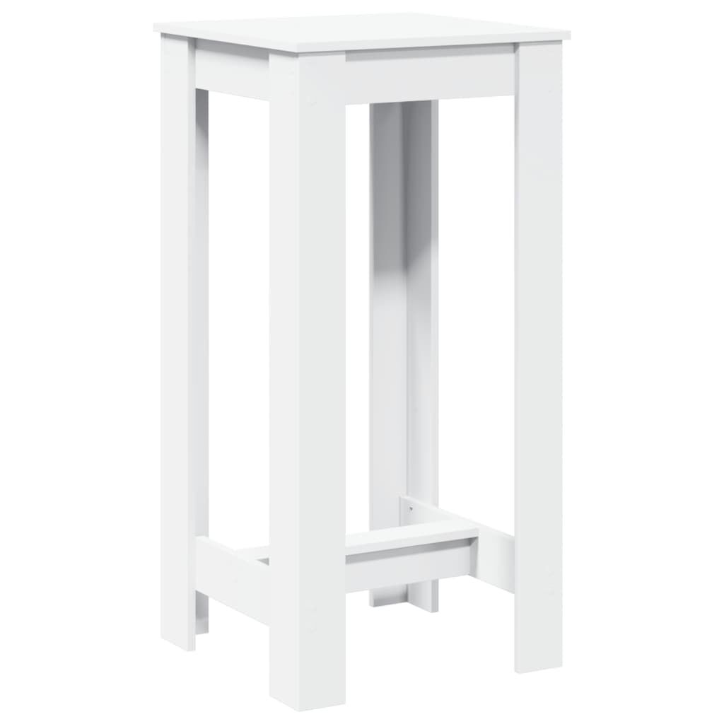 vidaXL Τραπέζι Μπαρ Λευκό 51x50x103,5 εκ. Επεξ. Ξύλο