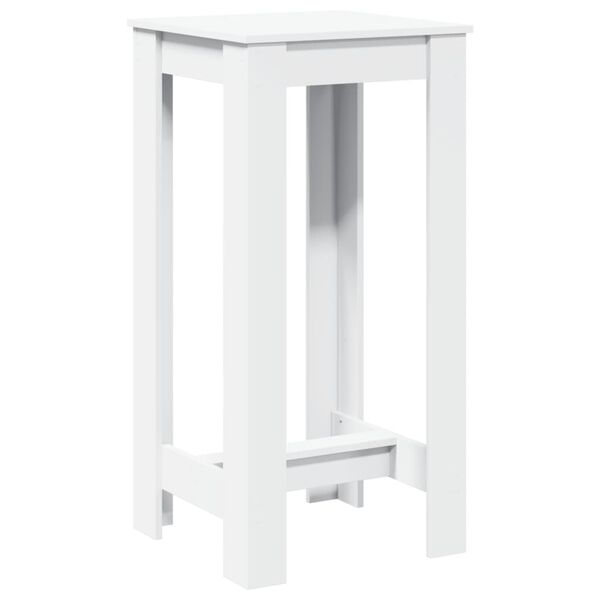 vidaXL Τραπέζι Μπαρ Λευκό 51x50x103,5 εκ. Επεξ. Ξύλο