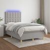 vidaXL &Kappa;&rho;&epsilon;&beta;ά&tau;&iota; Boxspring &mu;&epsilon; &Sigma;&tau;&rho;ώ&mu;&alpha; & LED &Alpha;&nu;.&Gamma;&kappa;&rho;&iota; 120x200 &epsilon;&kappa; &Upsilon;&phi;&alpha;&sigma;&mu;ά&tau;&iota;&nu;&omicron;