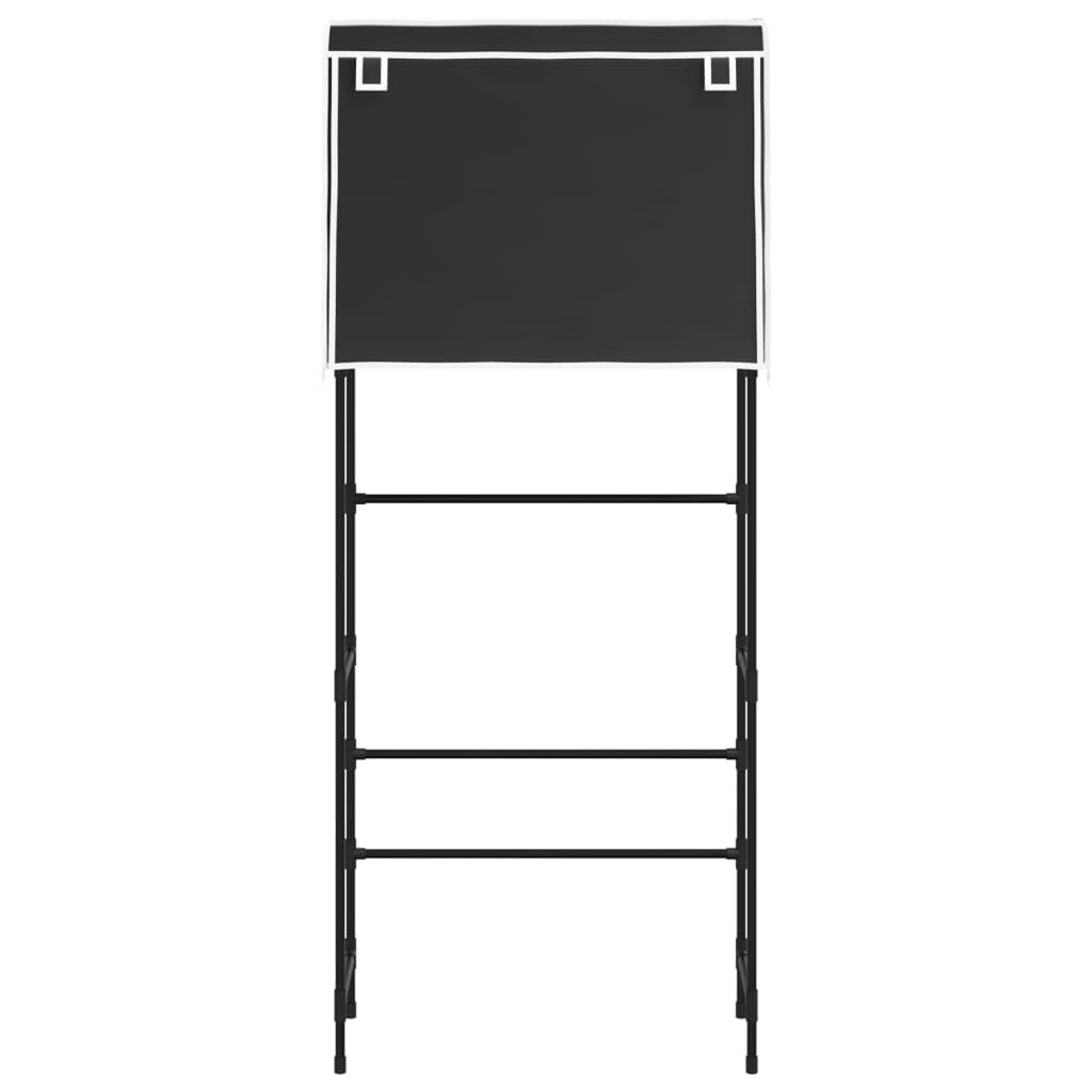 vidaXL Ραφιέρα 2 Επιπέδων για Πλυντήριο Μαύρη 71x29,5x170,5 εκ. Σίδερο