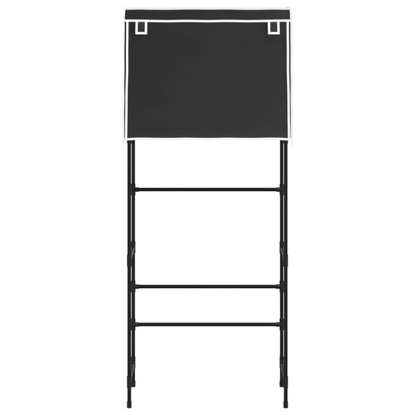 vidaXL Ραφιέρα 2 Επιπέδων για Πλυντήριο Μαύρη 71x29,5x170,5 εκ. Σίδερο