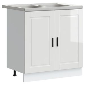 vidaXL &Beta;ά&sigma;&eta; &nu;&iota;&pi;&tau;ή&rho;&alpha; Porto 2 &tau;&epsilon;&mu;. &Lambda;&epsilon;&upsilon;&kappa;ό 80 x 46 x 81,5 &epsilon;&kappa;